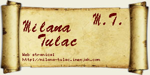 Milana Tulać vizit kartica